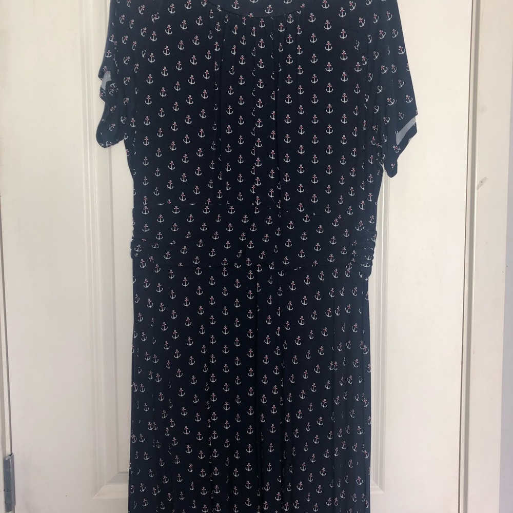 NWOT Blue with anchors Avon Dress